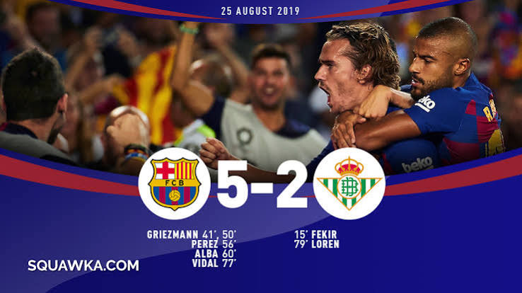 Barcelona Bantai Real Betis 5-2